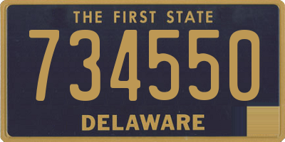 DE license plate 734550