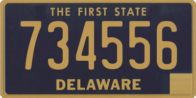 DE license plate 734556