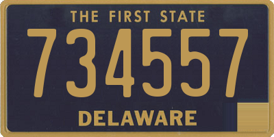DE license plate 734557