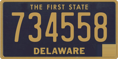 DE license plate 734558