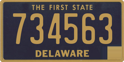 DE license plate 734563
