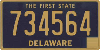 DE license plate 734564