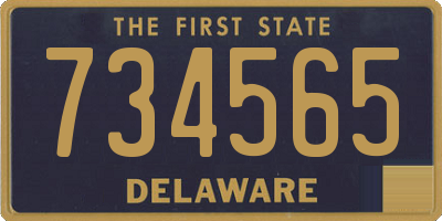DE license plate 734565