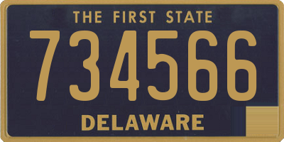 DE license plate 734566