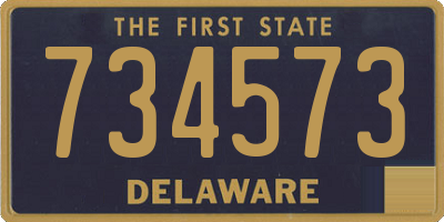 DE license plate 734573