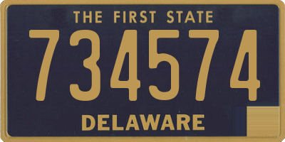 DE license plate 734574