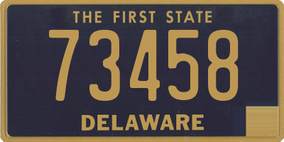 DE license plate 73458