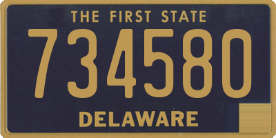 DE license plate 734580