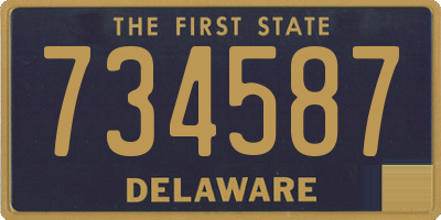 DE license plate 734587