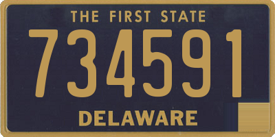 DE license plate 734591