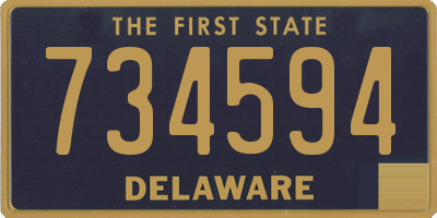 DE license plate 734594
