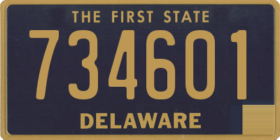 DE license plate 734601