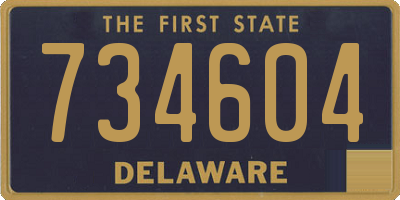 DE license plate 734604
