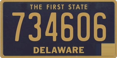 DE license plate 734606