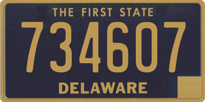 DE license plate 734607