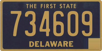 DE license plate 734609