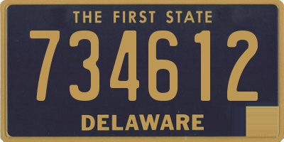 DE license plate 734612