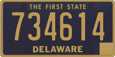 DE license plate 734614