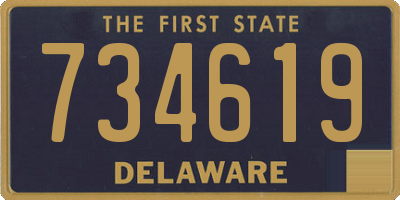DE license plate 734619