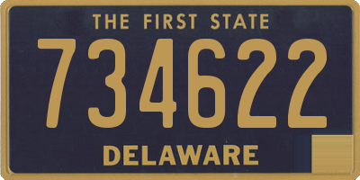 DE license plate 734622