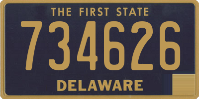 DE license plate 734626