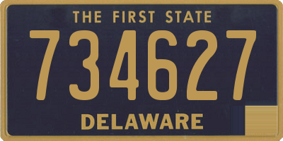 DE license plate 734627
