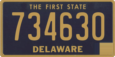 DE license plate 734630