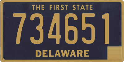 DE license plate 734651