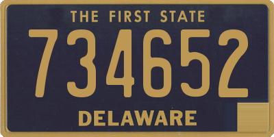 DE license plate 734652