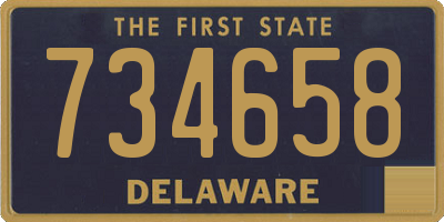DE license plate 734658