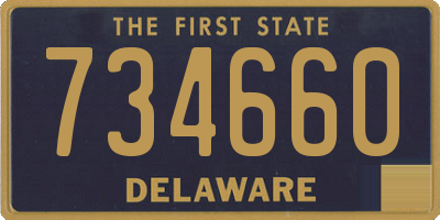DE license plate 734660