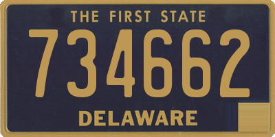DE license plate 734662