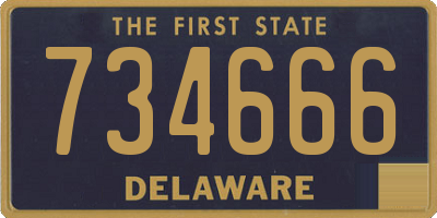 DE license plate 734666