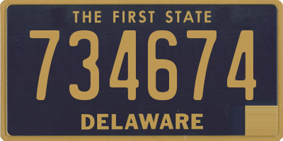 DE license plate 734674