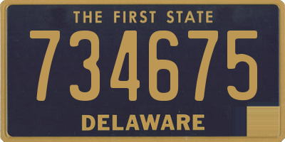 DE license plate 734675