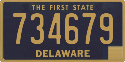 DE license plate 734679