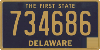 DE license plate 734686