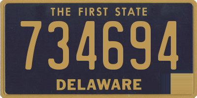 DE license plate 734694