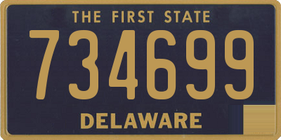 DE license plate 734699
