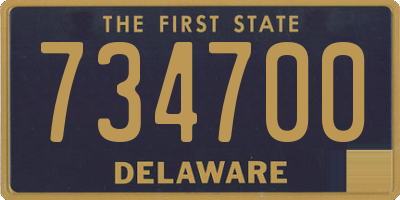 DE license plate 734700