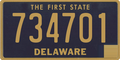 DE license plate 734701