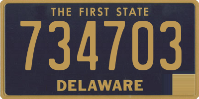 DE license plate 734703