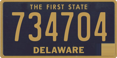 DE license plate 734704