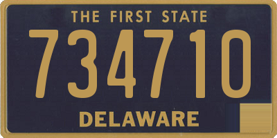 DE license plate 734710