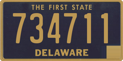 DE license plate 734711