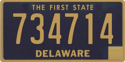 DE license plate 734714