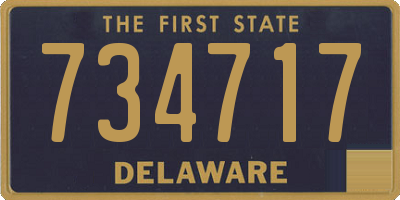 DE license plate 734717