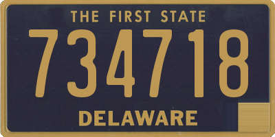 DE license plate 734718