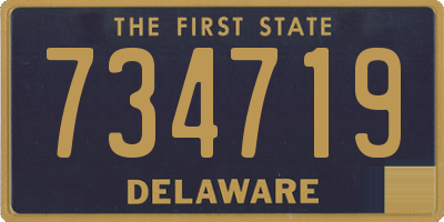 DE license plate 734719