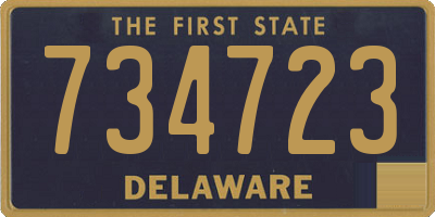 DE license plate 734723